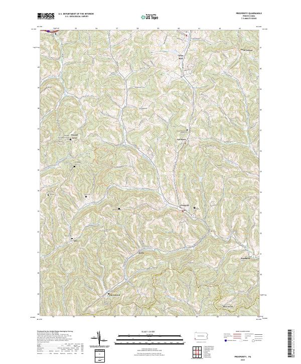 Prosperity topographic map thumbnail