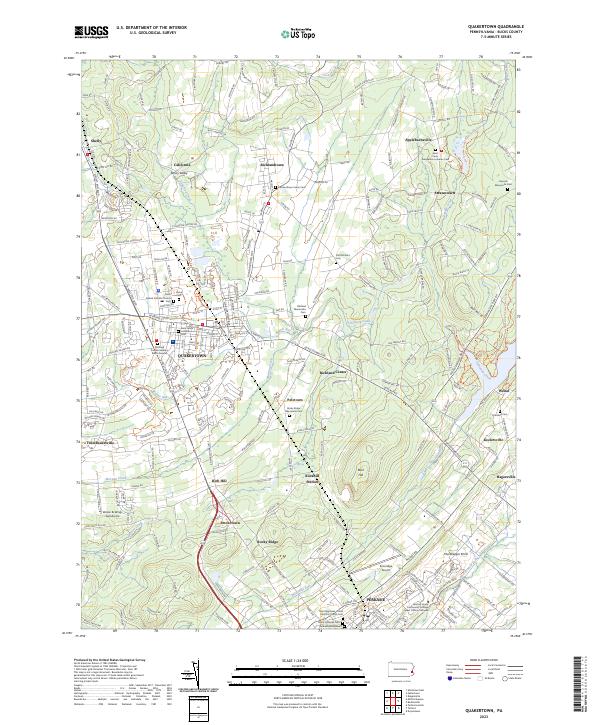 Quakertown topographic map thumbnail