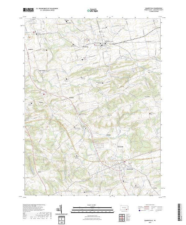 Quarryville topographic map thumbnail