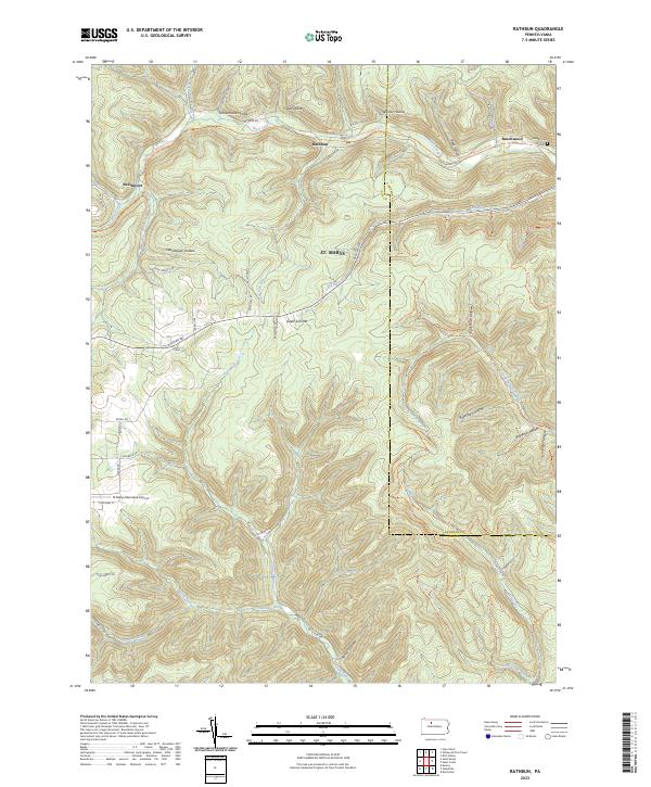 Rathbun topographic map thumbnail