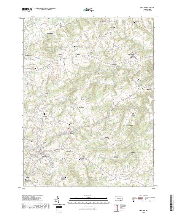 Red Lion topographic map thumbnail