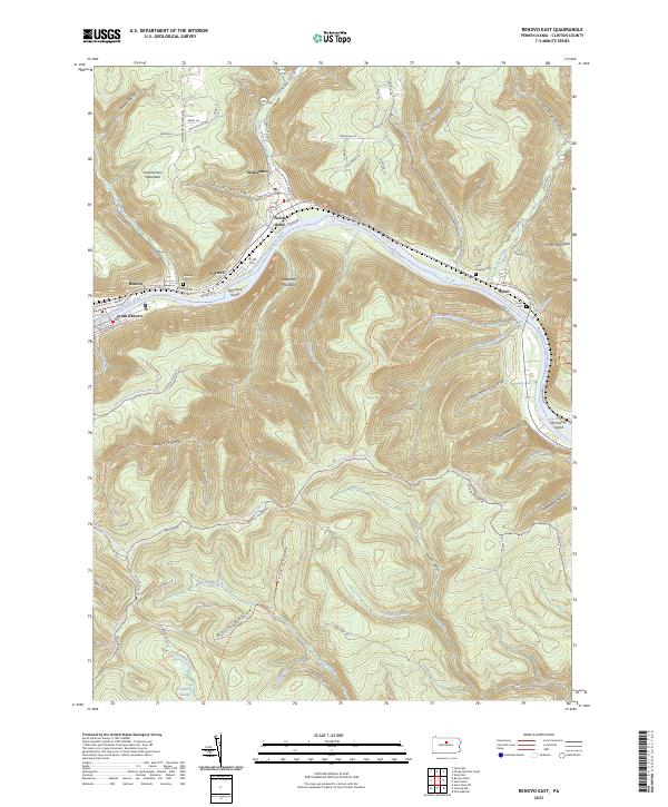 Renovo East topographic map thumbnail