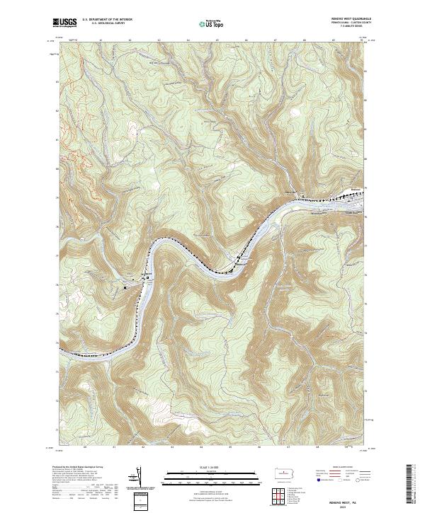 Renovo West topographic map thumbnail