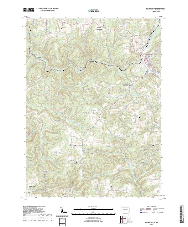 Reynoldsville topographic map thumbnail