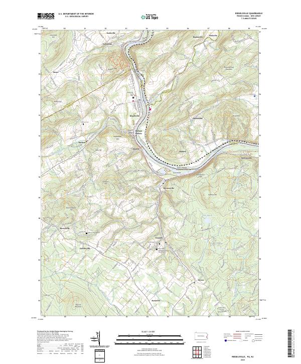 Riegelsville topographic map thumbnail