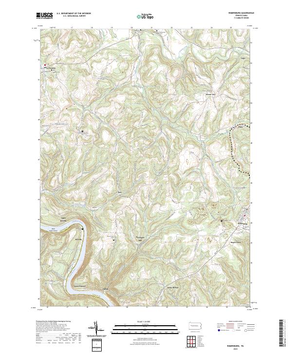 Rimersburg topographic map thumbnail