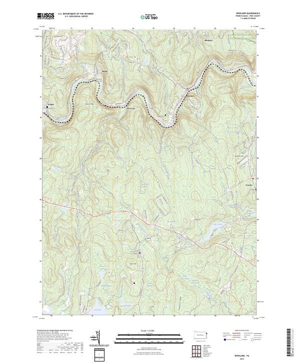 Rowland topographic map thumbnail