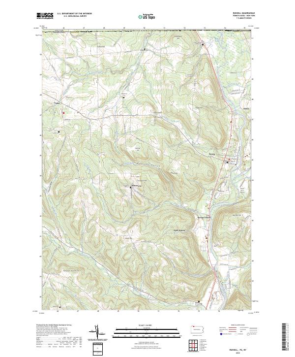 Russell topographic map thumbnail