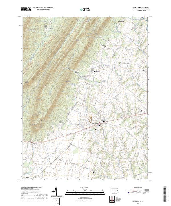 Saint Thomas topographic map thumbnail