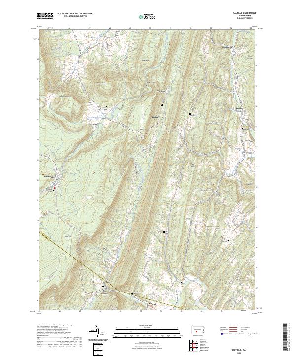 Saltillo topographic map thumbnail