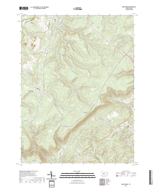 Sandy Ridge topographic map thumbnail
