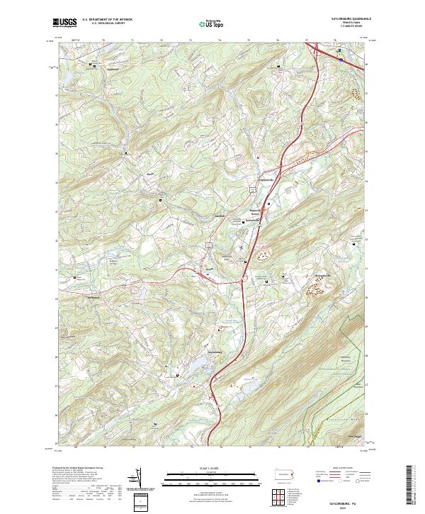 Saylorsburg topographic map thumbnail