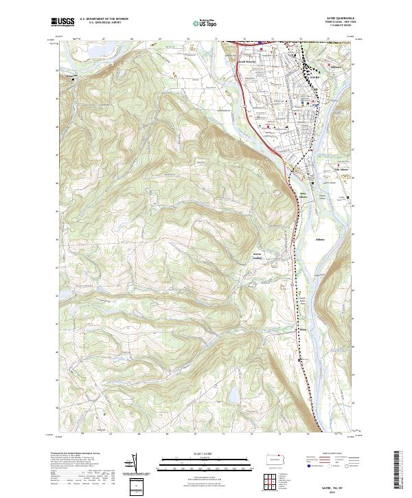 Sayre topographic map thumbnail