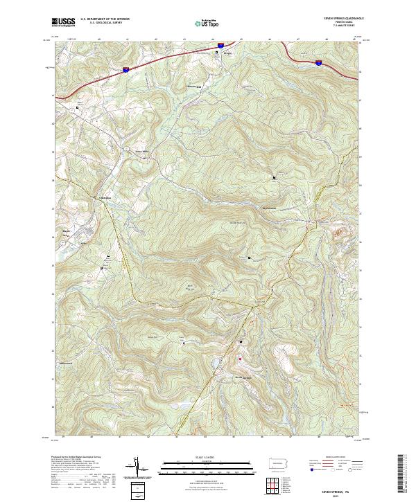 Seven Springs topographic map thumbnail