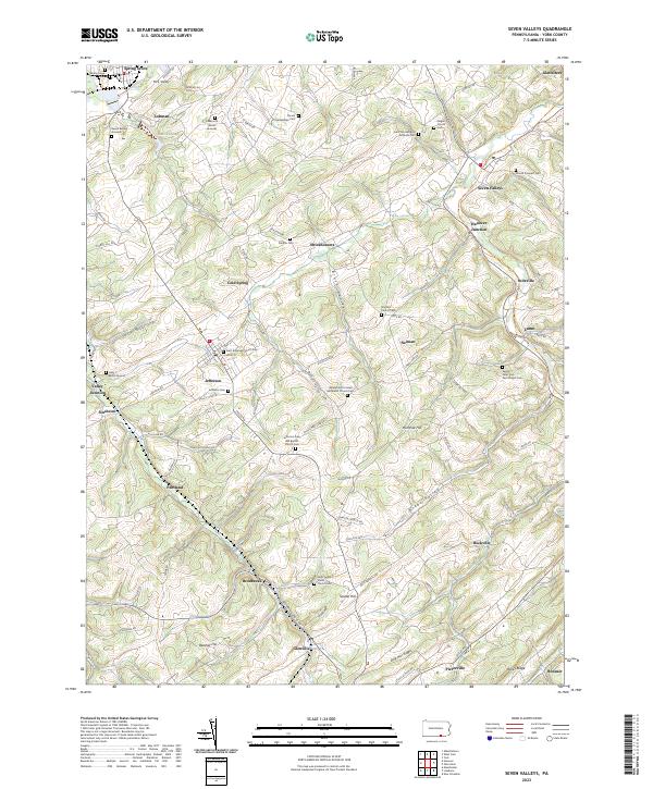 Seven Valleys topographic map thumbnail
