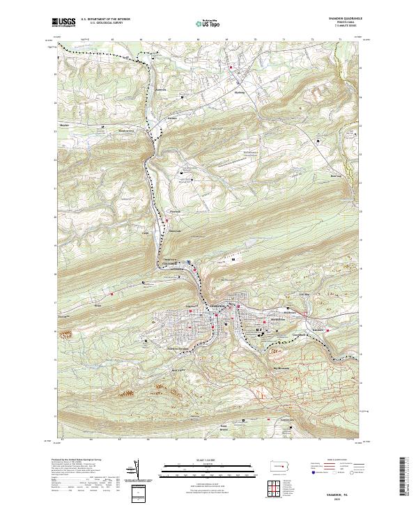 Shamokin topographic map thumbnail