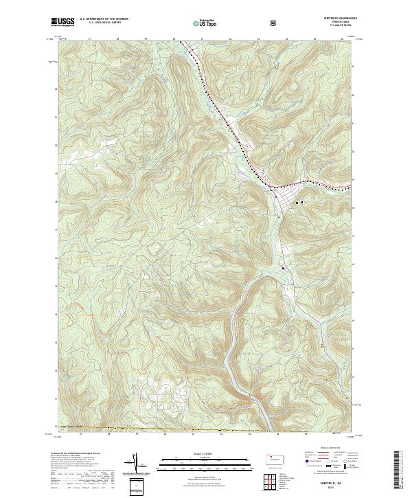 Sheffield topographic map thumbnail