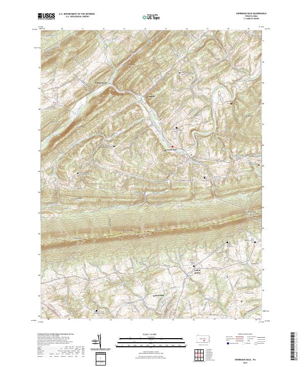 Shermans Dale topographic map thumbnail