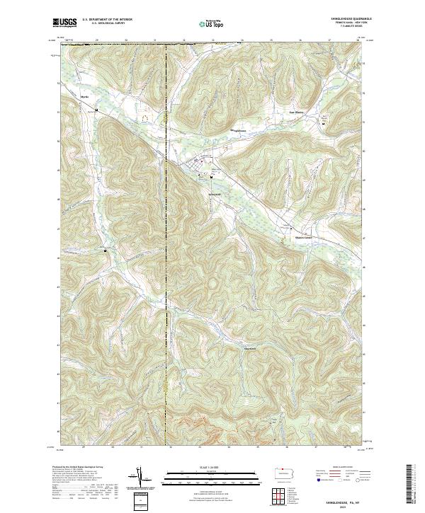 Shinglehouse topographic map thumbnail