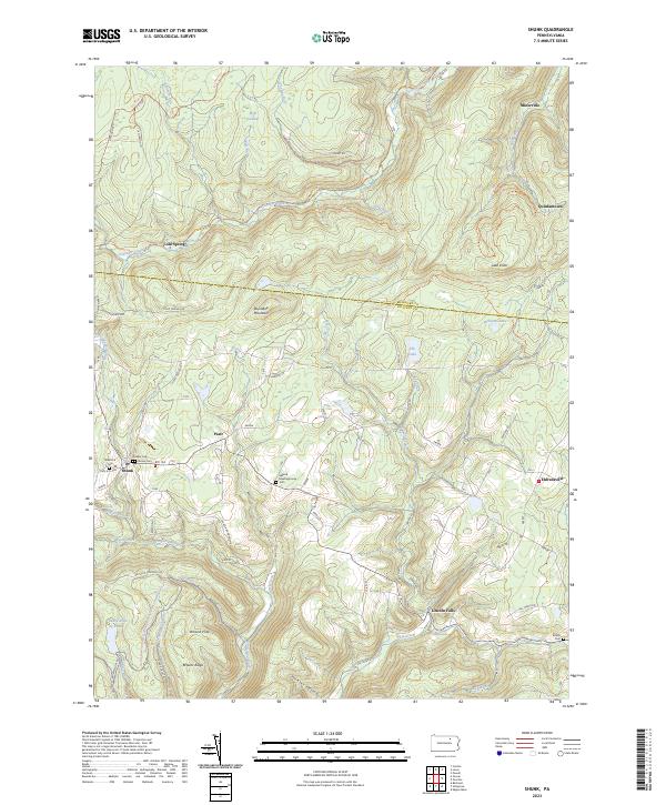 Shunk topographic map thumbnail