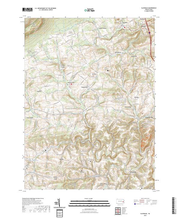 Slatedale topographic map thumbnail