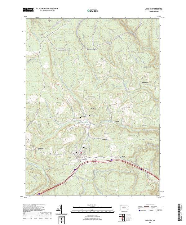 Snow Shoe topographic map thumbnail