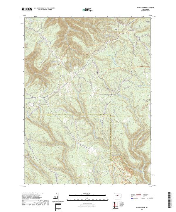 Snow Shoe NE topographic map thumbnail