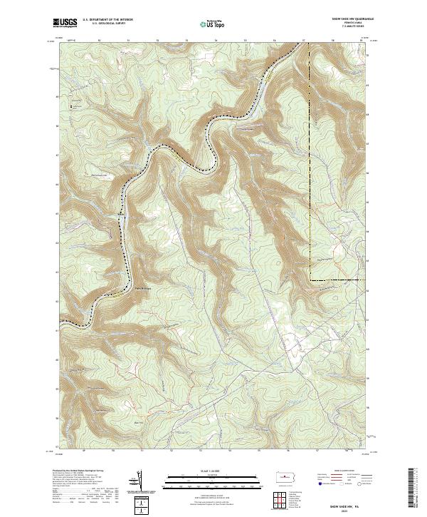 Snow Shoe NW topographic map thumbnail