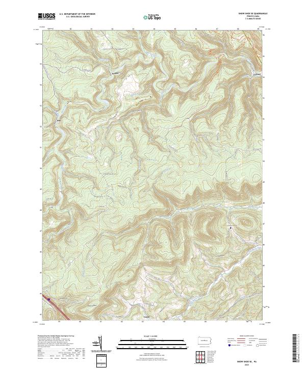 Snow Shoe SE topographic map thumbnail