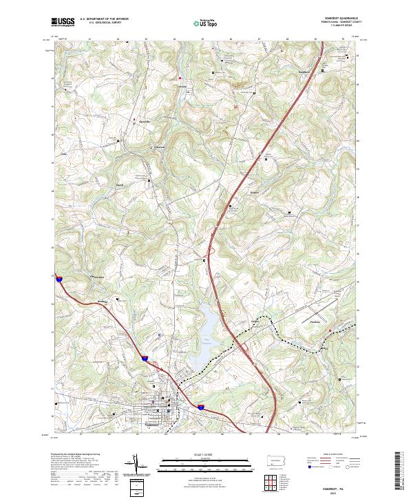 Somerset topographic map thumbnail