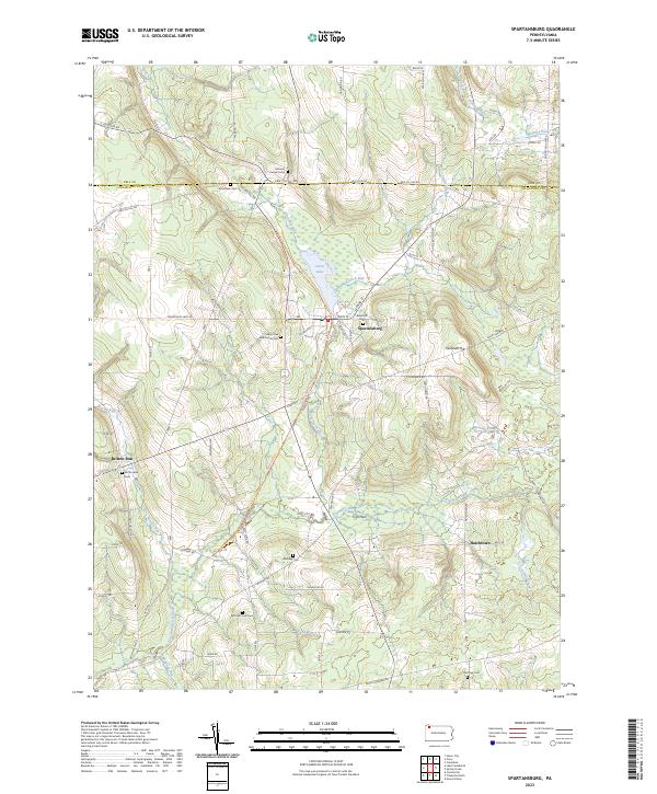 Spartansburg topographic map thumbnail