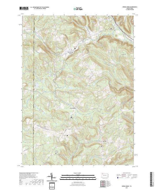 Spring Creek topographic map thumbnail