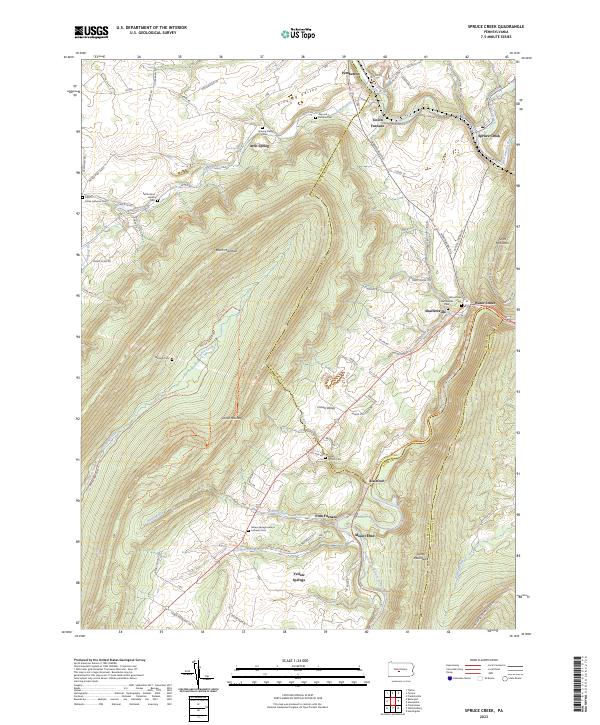 Spruce Creek topographic map thumbnail