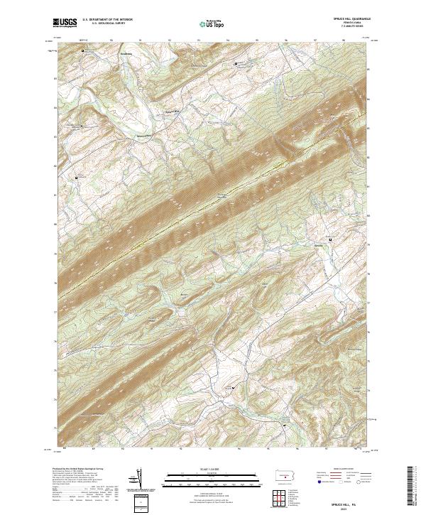 Spruce Hill topographic map thumbnail