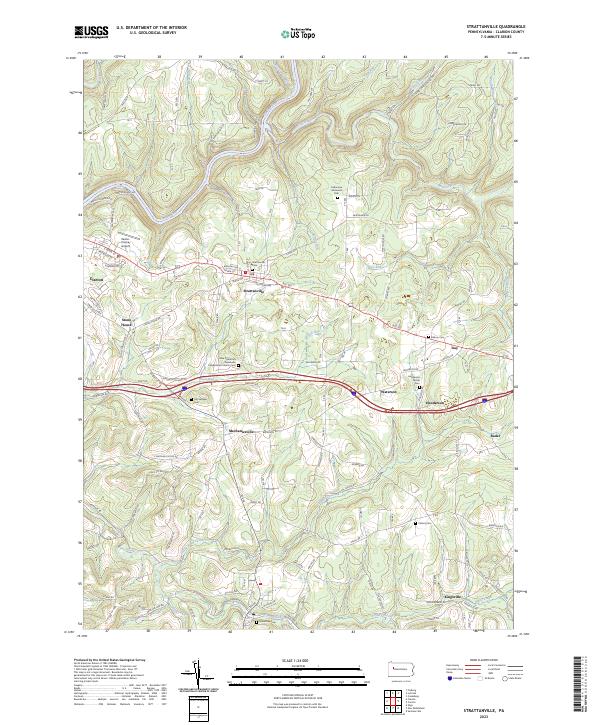 Strattanville topographic map thumbnail
