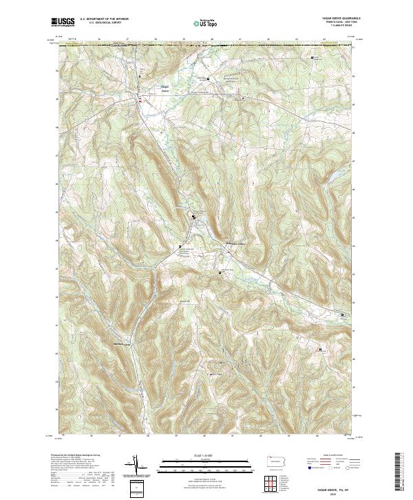 Sugar Grove topographic map thumbnail