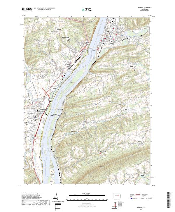 Sunbury topographic map thumbnail