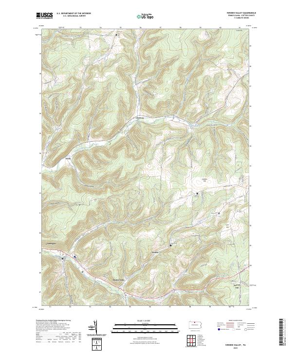 Sweden Valley topographic map thumbnail