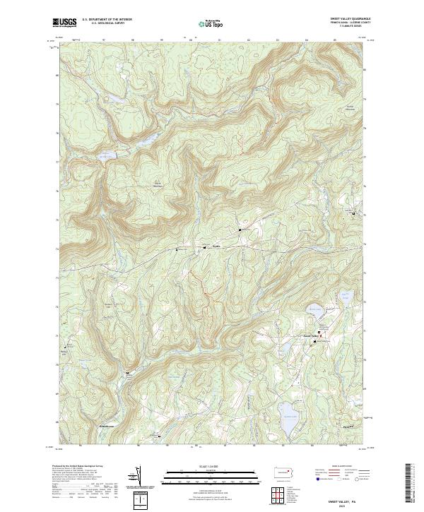 Sweet Valley topographic map thumbnail