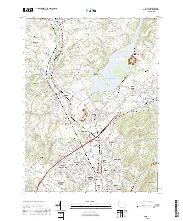 Temple topographic map thumbnail