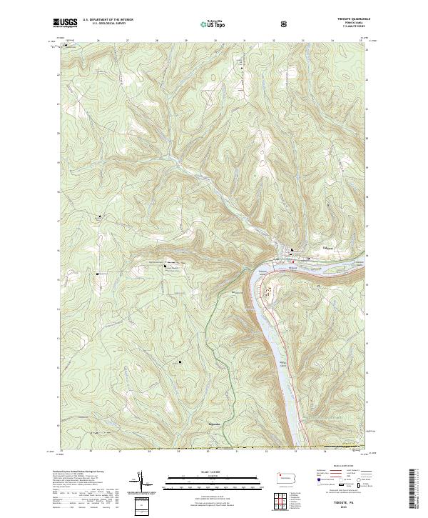 Tidioute topographic map thumbnail