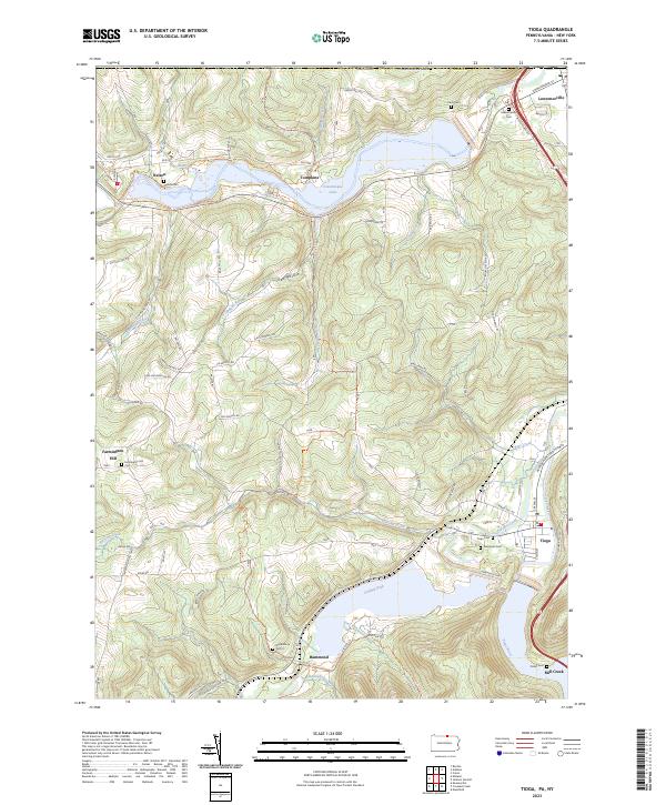 Tioga topographic map thumbnail