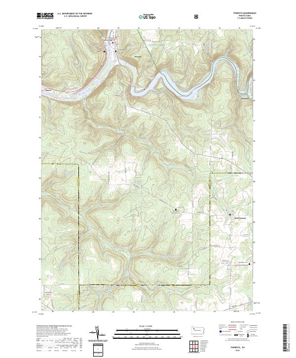 Tionesta topographic map thumbnail