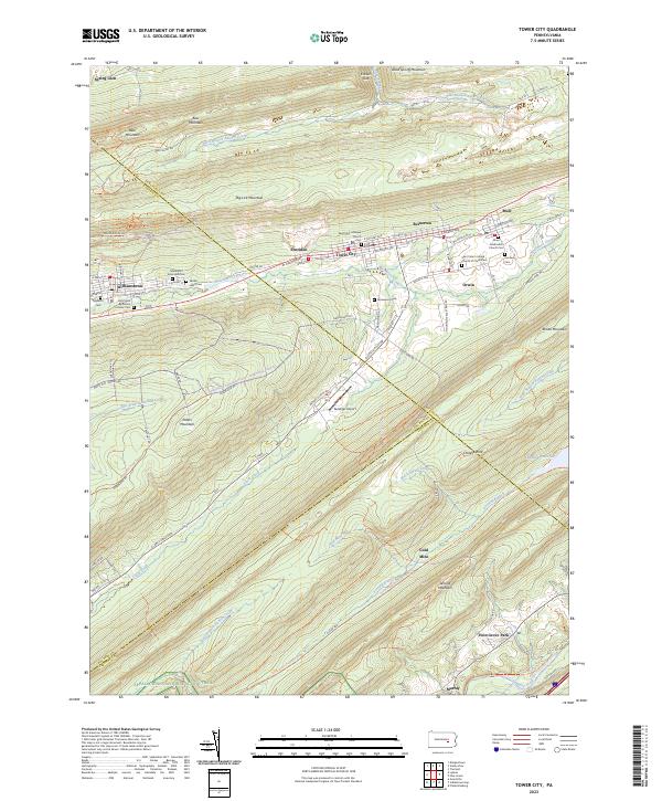 Tower City topographic map thumbnail