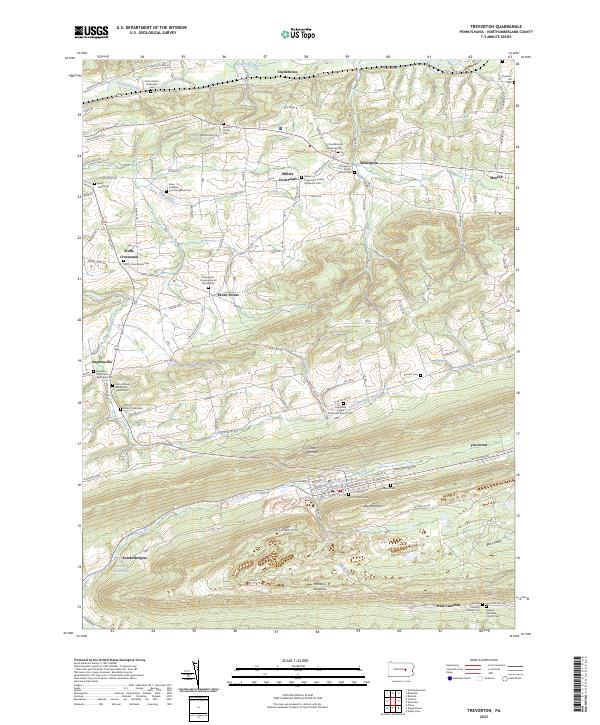Trevorton topographic map thumbnail
