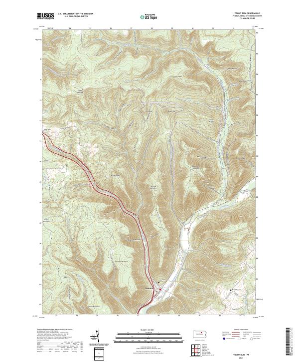 Trout Run topographic map thumbnail