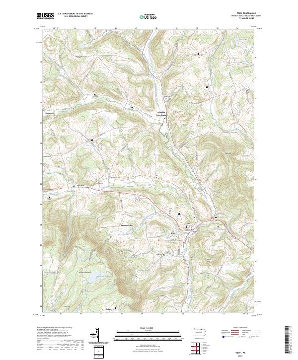 Troy topographic map thumbnail