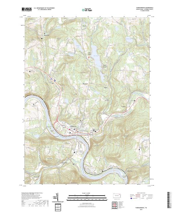 Tunkhannock topographic map thumbnail