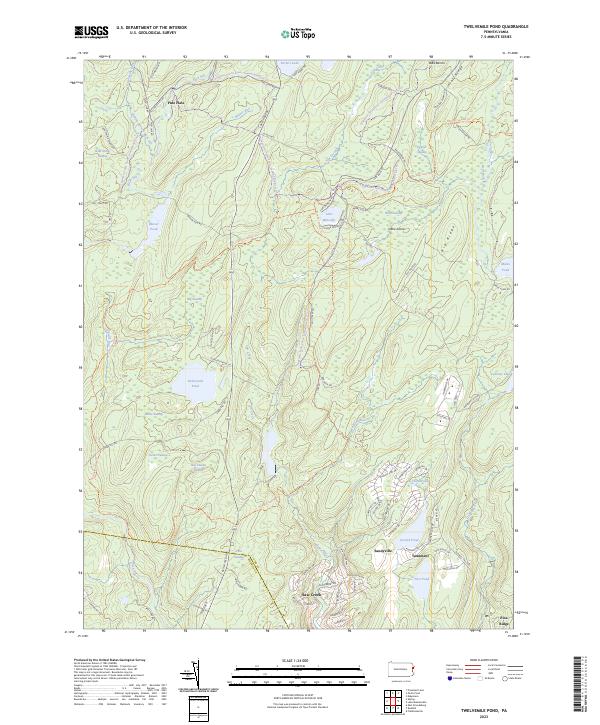 Twelvemile Pond topographic map thumbnail