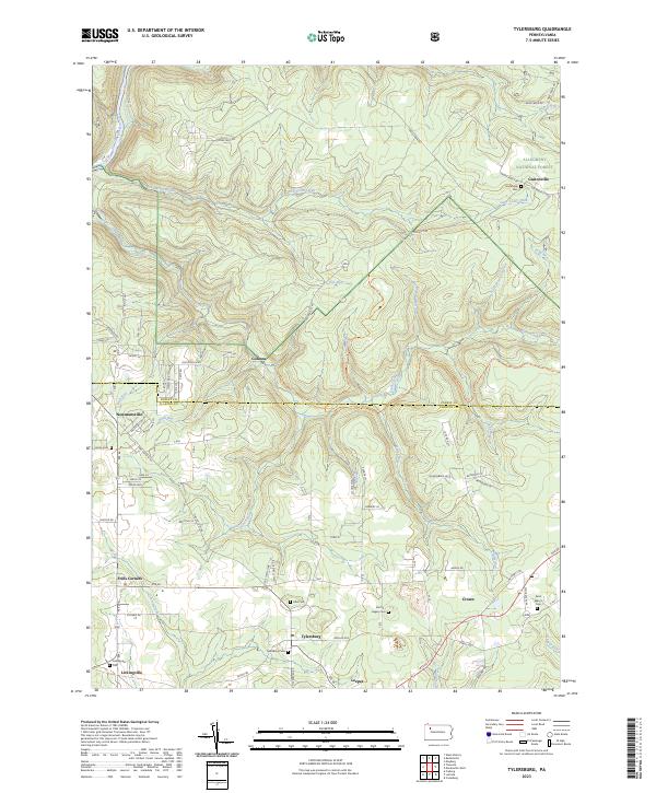 Tylersburg topographic map thumbnail